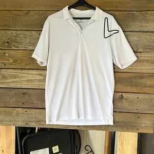 White dry fit golf shirt